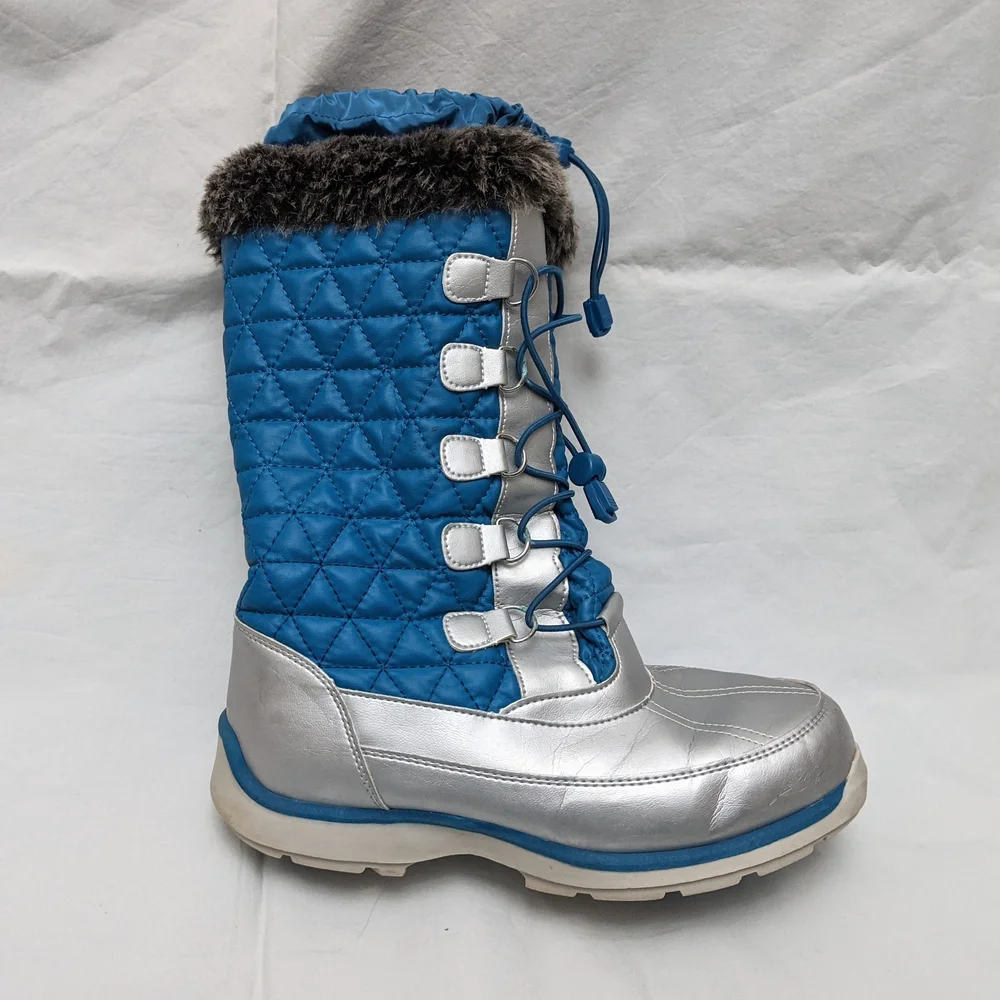Lands' End Girls Insulated Quilted Winter Boots Size 6